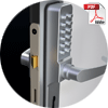 combination door lock handle