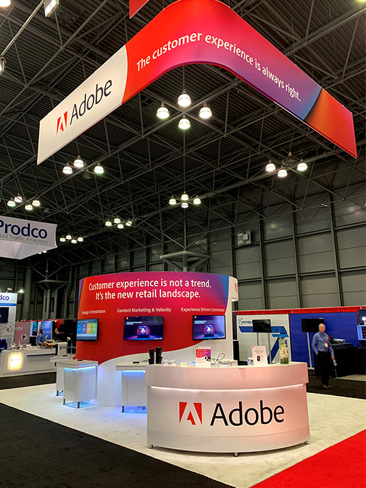 Adobe trade show exhibit