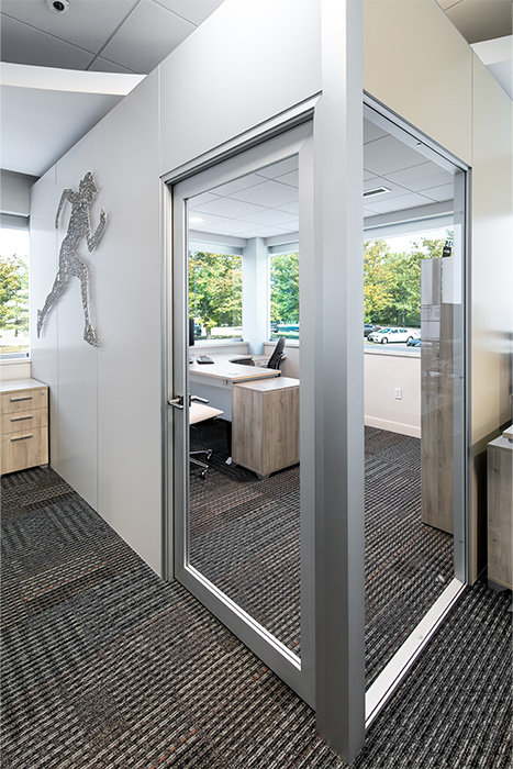 Agam headquarters, Elkridge, Unity Wall, Unity Pod, Architectural walls, Architectural Wall Systems, Modular Walls, Powder Coat, Powder coated, extrusions, office interiors, office interior design, glass walls, glass panels