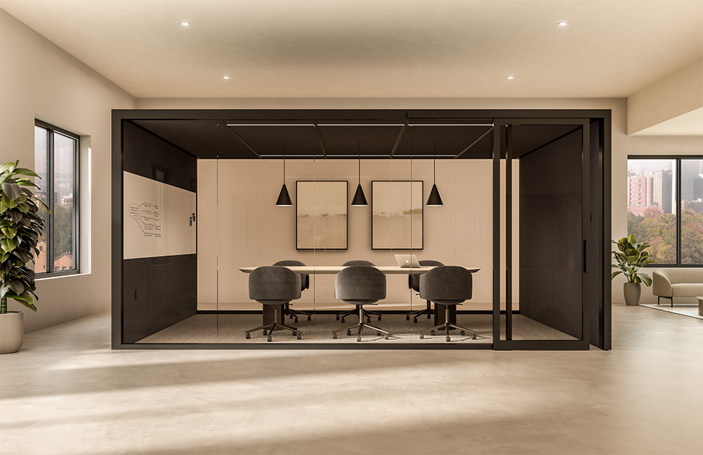 Demountable Architectural Wall System, Aris, demountable wall system, architectural wall system, modular wall system, modular office walls, glass office walls, office partition walls, commercial interior walls, demountable office walls, privacy pods, flexible office walls, reconfigurable wall systems, Aris wall system, Agam Aris