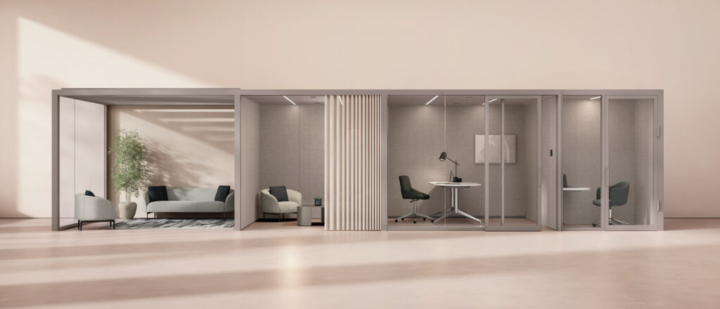 Demountable Architectural Wall System, Aris, demountable wall system, architectural wall system, modular wall system, modular office walls, glass office walls, office partition walls, commercial interior walls, demountable office walls, privacy pods, flexible office walls, reconfigurable wall systems, Aris wall system, Agam Aris
