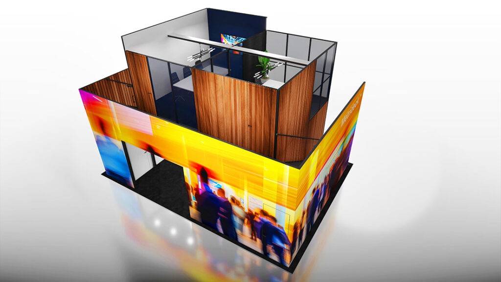 metrideck, double-deck, double deck, double-deck system, double deck tradeshow booth